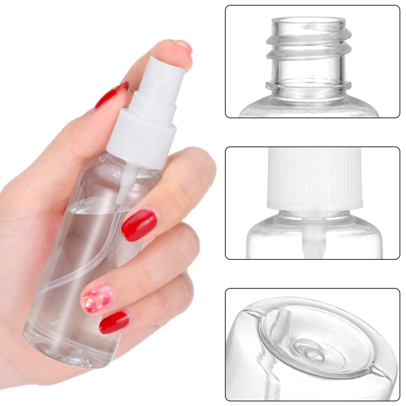 

100PCS 60 Ml Transparent Plastic Perfume Atomizer Small MIni Empty Spray Refillable Bottle