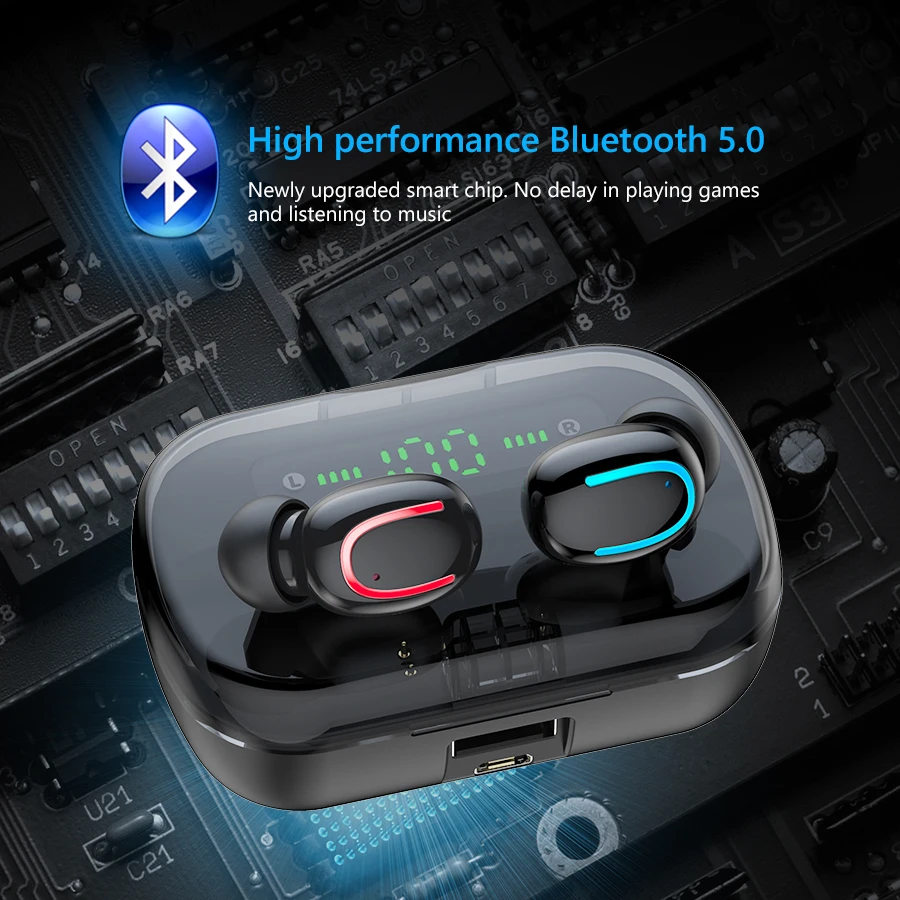 Q82 TWS беспроводные наушники 8D стерео мини Bluetooth наушники 5,0 с двойным микрофоном спортивные водонепроницаемые наушники гарнитура для автоматического сопряжения