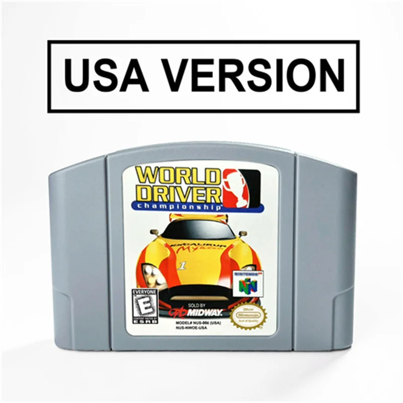 

World Driver Championship For 64 Bit Video Game Cartridge USA Version NTSC