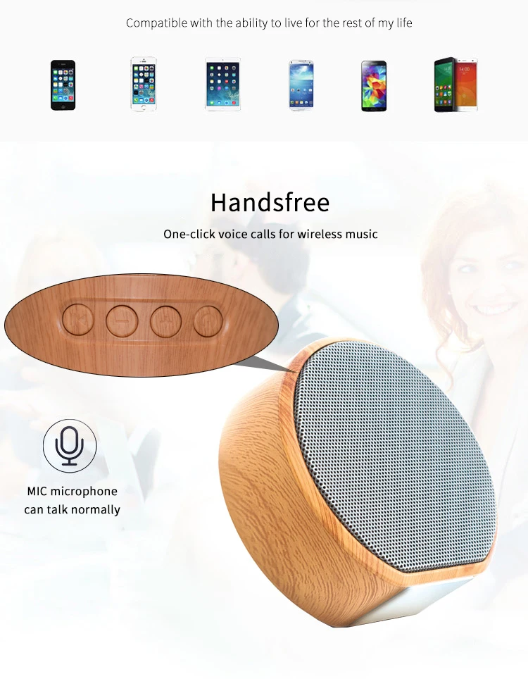 A60 Bluetooth динамик мини беспроводной стерео громкий Mp3 плеер сабвуферы деревянный