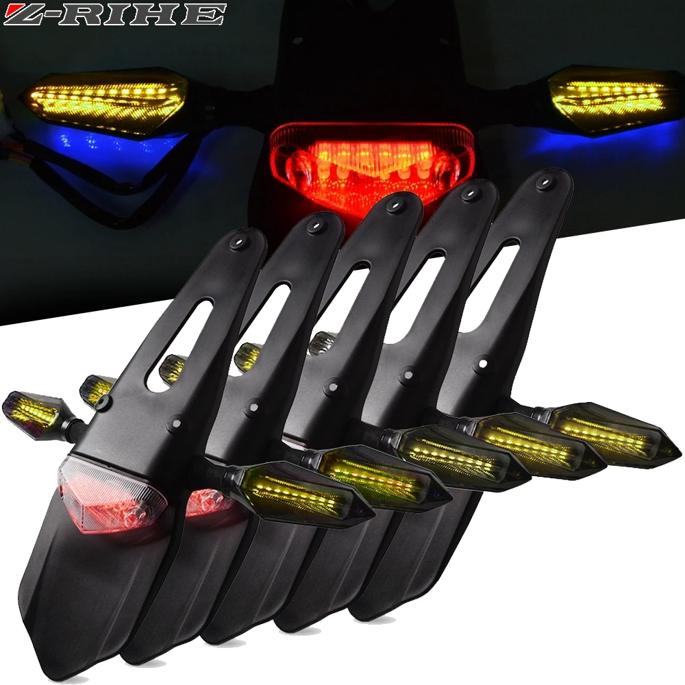 

For YAMAHA WR 250X 250R 450F TTR 125 250 300 600 TTR250 Motorcycle Dirt Bike Rear Fender Brake Stop TailLight 12 LED Tail Light