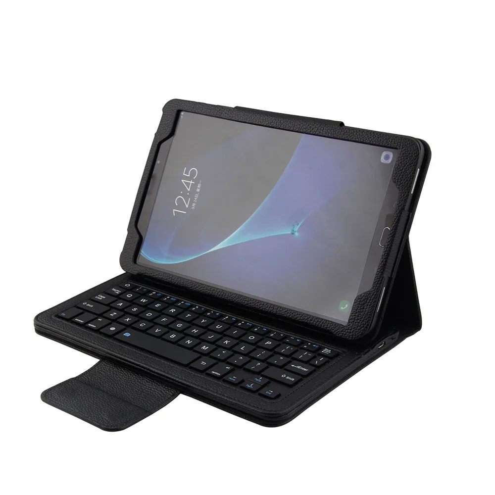 Bluetooth клавиатура чехол для Samsung Galaxy Tab A 10,1 T580 Funda+ пленка+ ручка клавиатура мини беспроводной