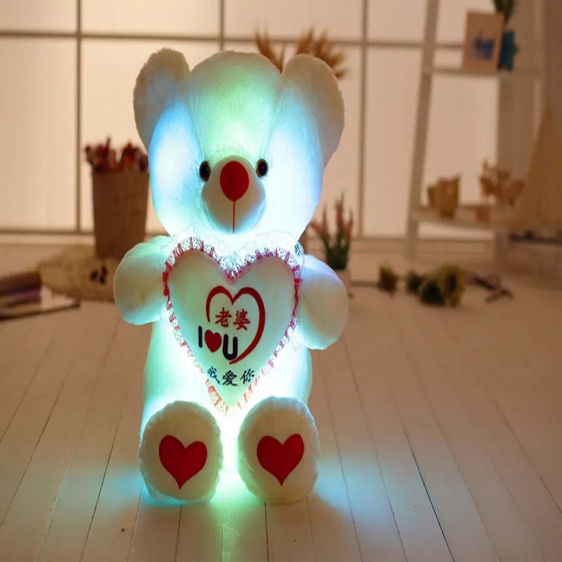 Милая плюшевая игрушка со светодиодной светильник кой 1 шт.|Плюшевые игрушки с