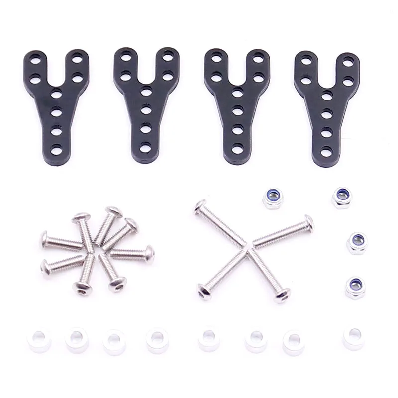 

Metal Shock Mount Lift Droop Kit Set for 1/10 Axial SCX10 RC Crawler Car Black