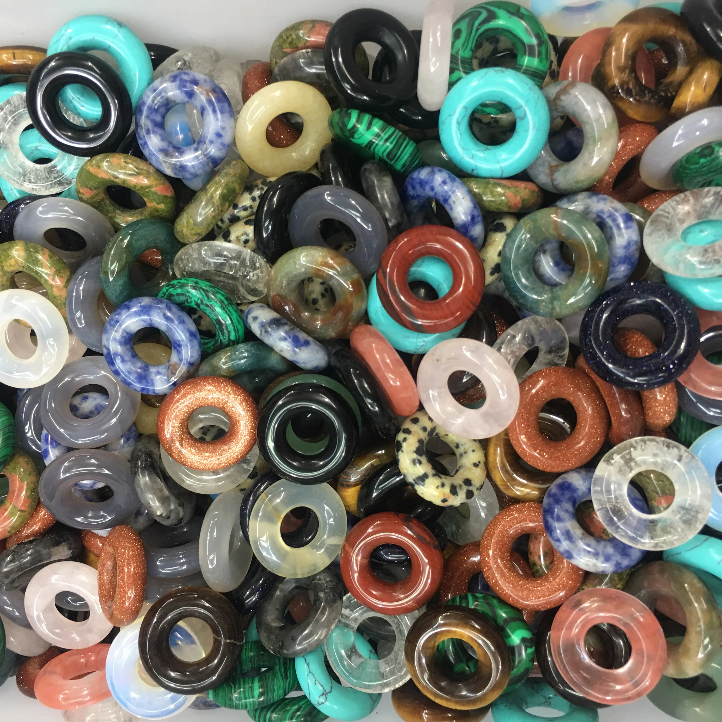 Кольцеобразный камни тигровый глаз подвесной рейки лечебный натуральный камень