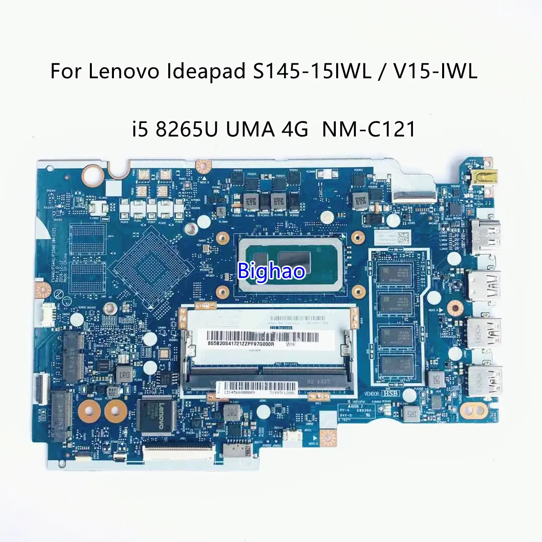 

FUR 5B20S41721 For Lenovo Ideapad S145-15IWL / V15-IWL Laptop motherboard with CPU i5 8265U UMA 4G NM-C121 100% test OK