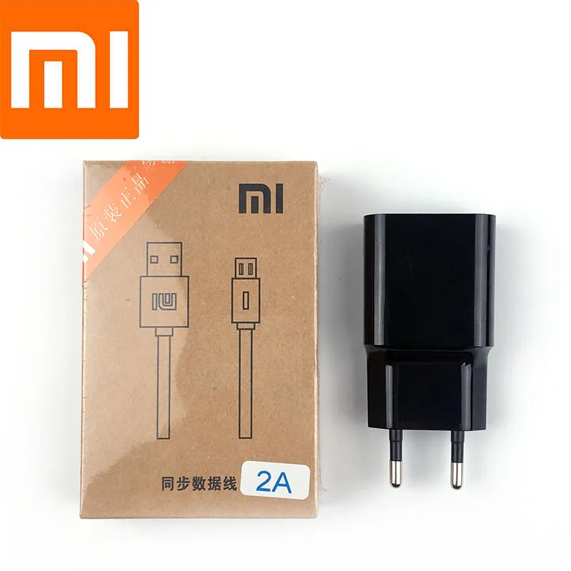 Оригинальный адаптер зарядного устройства 5 В/2A EU xiaomi micro usb кабель для a2 lite note pro 3 6