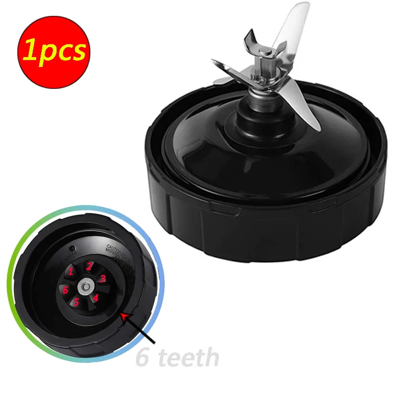 

1pcs 6 Fins Bottom Blade for Nutri Ninja Blender Juicer Mixer Spare Extractor Replacement Parts for BL682-30 BL642-30 BL450-30