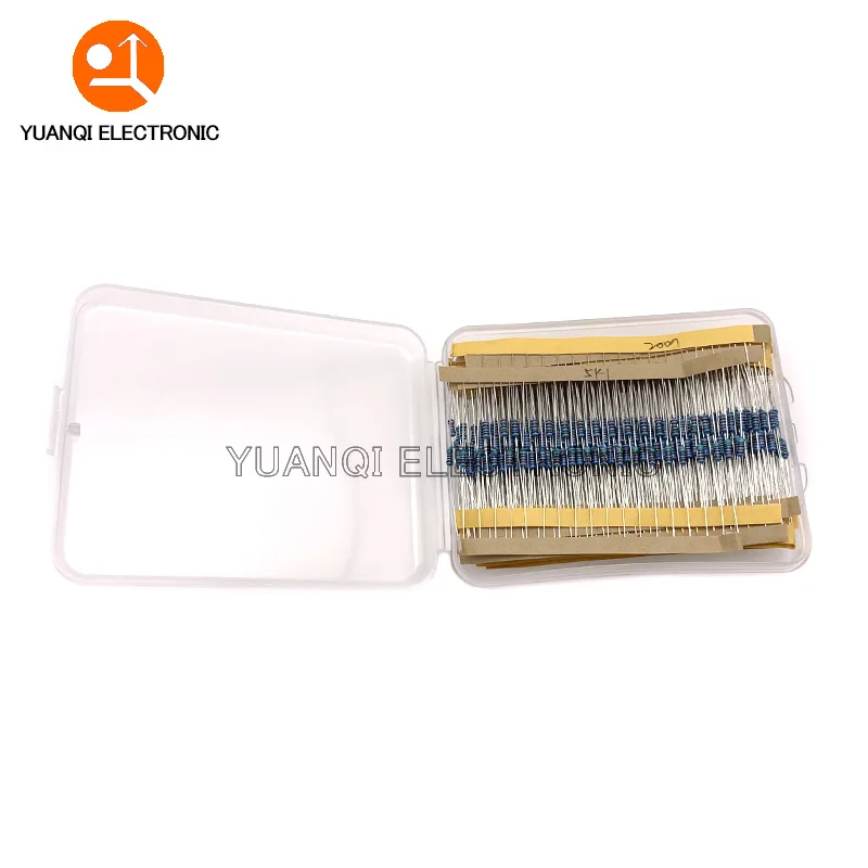 

600pcs/lot 30Values* 20pcs 1% 1/4W resistor pack set diy Metal Film Resistor kit use colored ring resistance (10 ohms ~ 1M ohm)