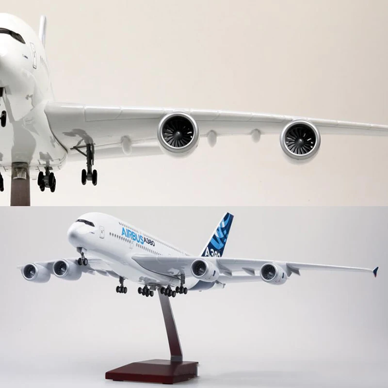 50 см 1:160 Airbus 380 A380 прототип самолета Модель сплав воздуха W шасси светильник
