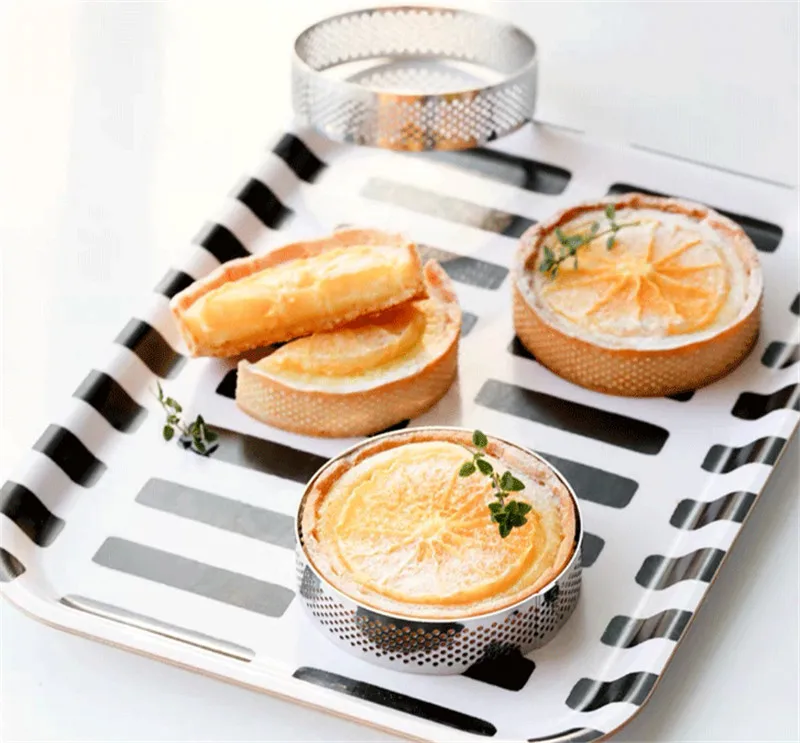 Круглый Нержавеющая сталь торт отверстие формы для Мусса пирог круглая форма