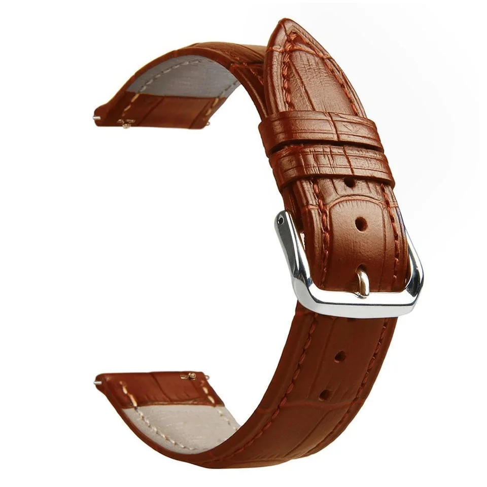 crocodile-brown 22 мм кожаный ремешок для samsung Galaxy Watch 42 мм 46 мм Замена для gear S3 Frontier/Классический Браслет Смарт-часы - Цвет ремешка: crocodile-brown