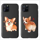 Милые корги чехол для Apple iPhone 11 12 Pro Max 5S SE 6S 7 8 Plus X XR XS Max пикантные туфли с героями мультфильма Щенячий черные чехлы для мобильного телефона из мягкого силикона чехол