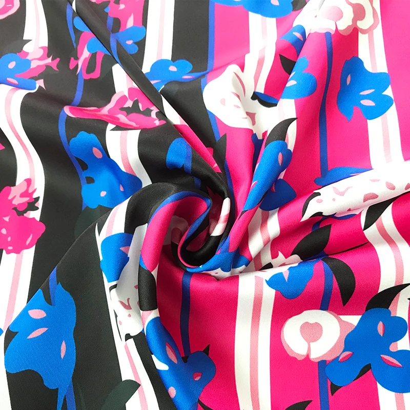 147cm wide printed fabric meter micro elastic dress 100% polyester fashion week wholesale cloth | Дом и сад