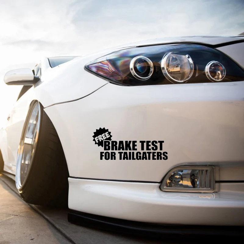 15*6 5 см Бесплатная проверка тормозов забавные виниловые автомобильные наклейки