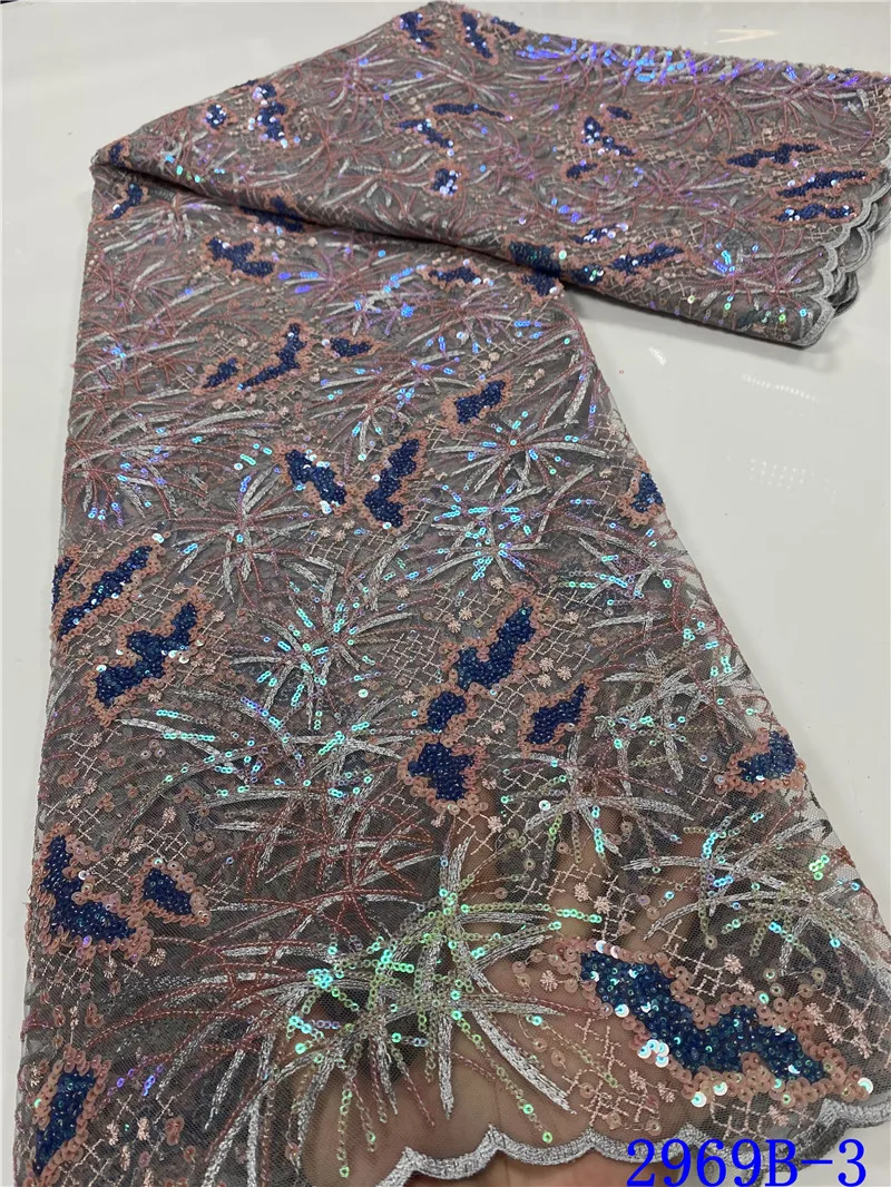 Вышивка NIAI французские блестки швейцарская сеть высокое качество Нигерийский