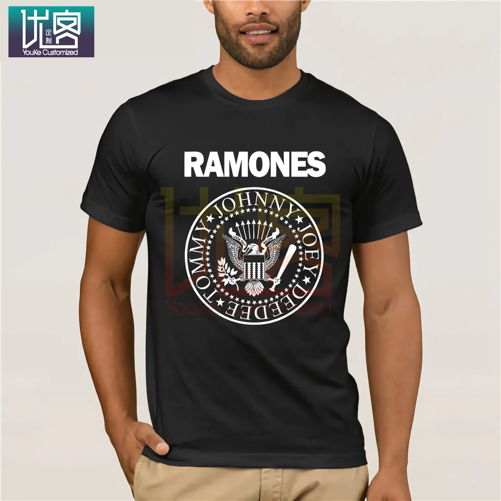 Футболка Ramone с логотипом Забавные футболки хлопковые топы футболка хлопковая