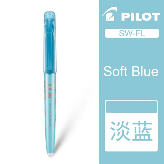 PILOT SW-FL Frixion стираемый маркер пастельный цвет флуоресцентный маркер 6 цветов Япония - Цвет: Light Blue