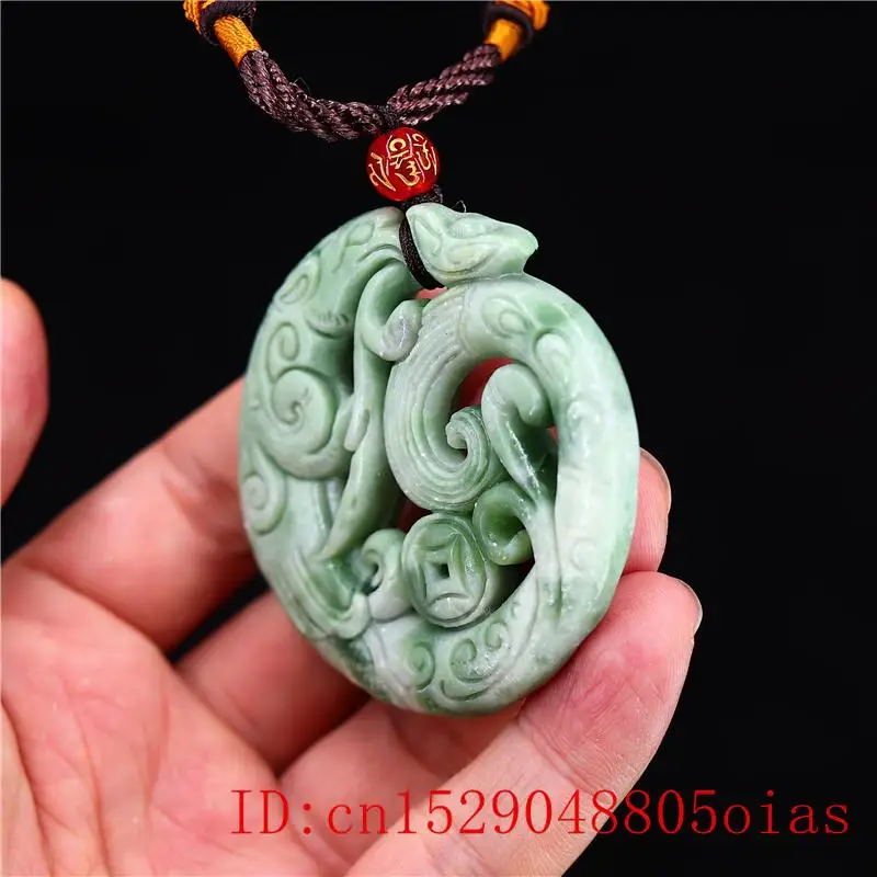 Нефритовый Феникс кулон ожерелье подарки Китайский амулет для женщин