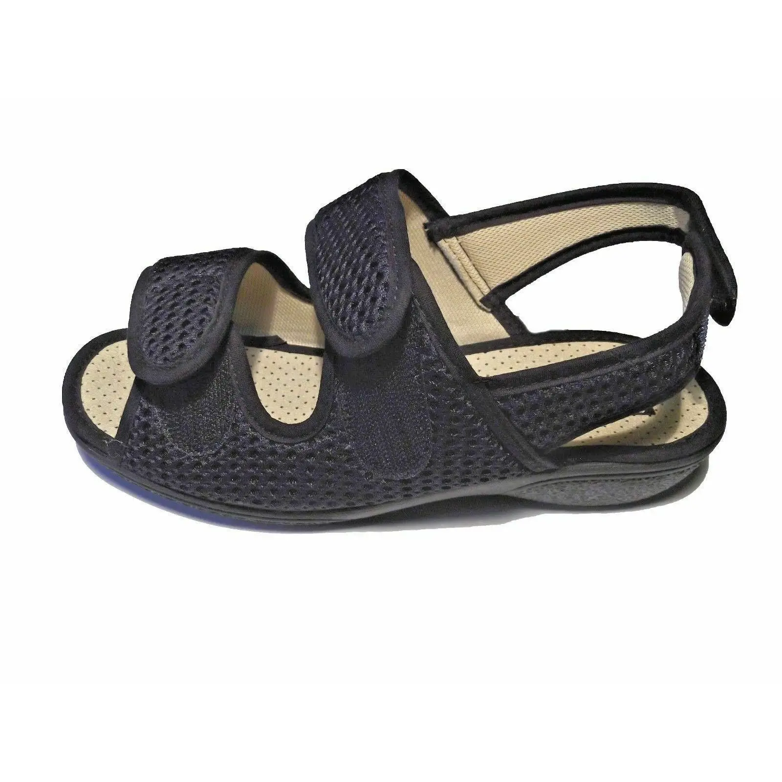 Женские сандалии с сеткой и легкой застежкой Каблук 3 см Танкетка Резиновая