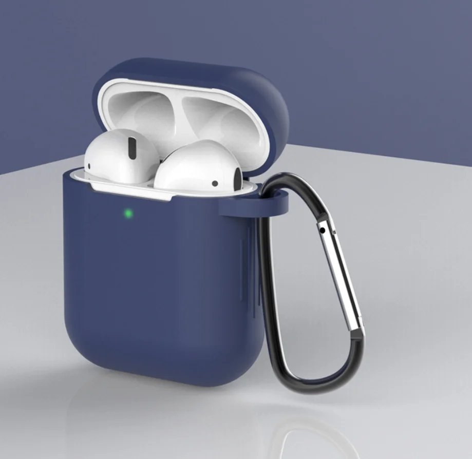 

500pcs Silicone Case For Apple Airpods 1/2 Cover Protective Earphone Case Headphones Cases Protective For Apple Airpods Cover