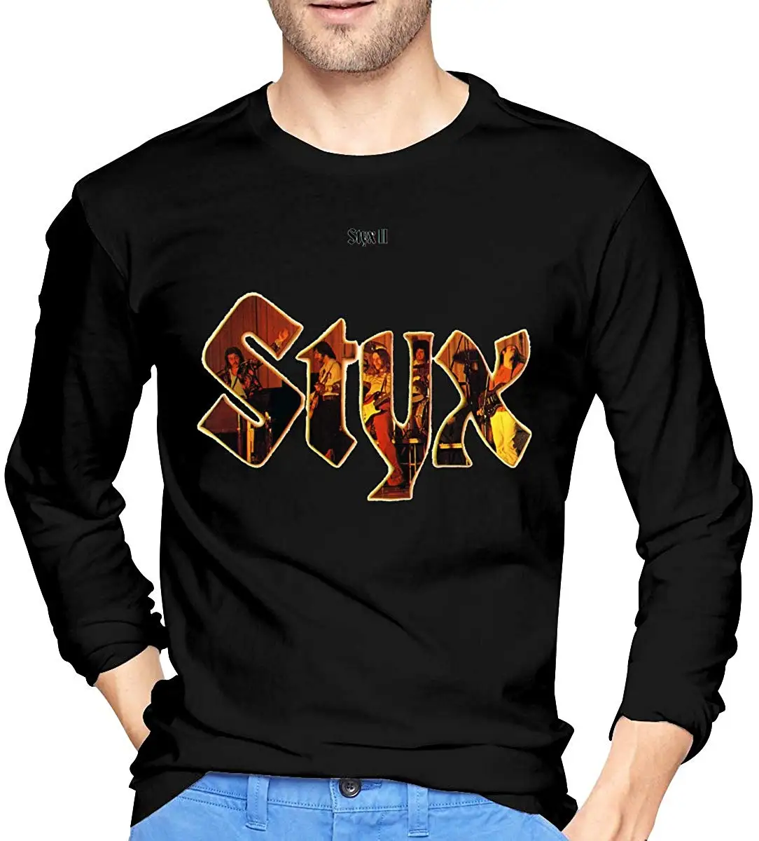 Мужская футболка с длинным рукавом FGHFG черная в стиле унисекс для мужчин и