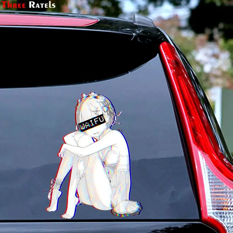 Наклейка Three Ratels FC505 REM Waifu сексуальные аниме девушки обнаженный автомобиль