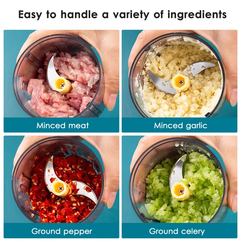 Электрическая мясорубка Беспроводная портативная измельчитель для чеснока