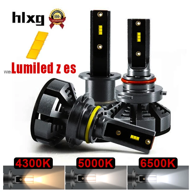 Hlxg мини H4 светодиодный H7 с Lumi светодиодный s зэс 5000 K светодиодный 12000LM 72 W/set лампада H1 лампы HB3 9005 9006 hb4 Туман Light 4300 K H8 H11 6500 K