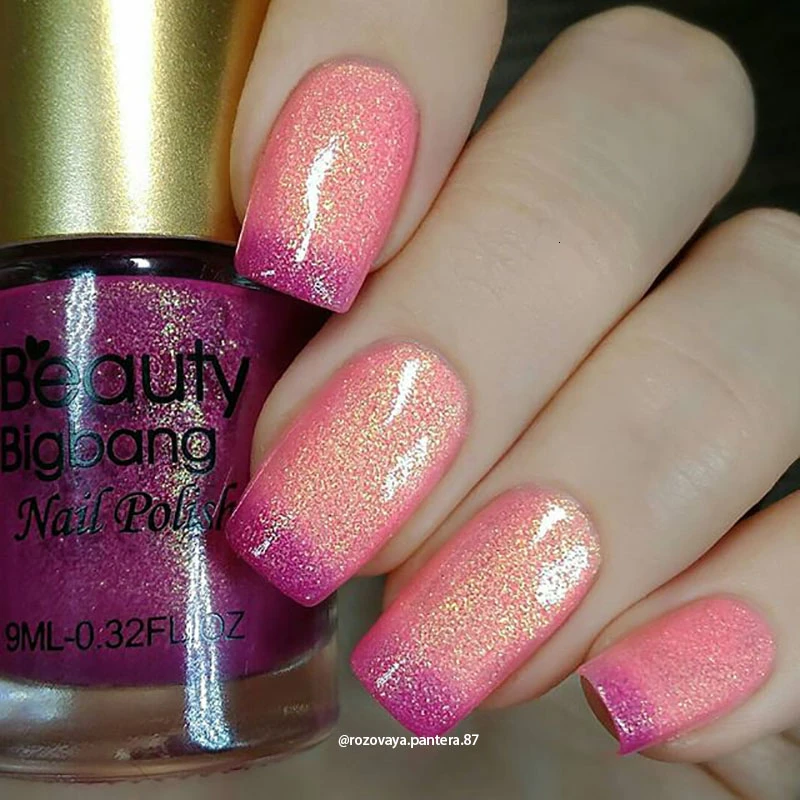 Beautybigbang 9 мл блеск лак для ногтей Температура Изменение цвета термальный лак для нейл-арта 8 изменение цвета лак