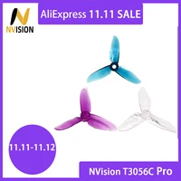 nvision tcmmrc new dalprop 3056 for 3 inch 3 blade 4 pairs 8pcs pack white blue purple diy color transparent propeller