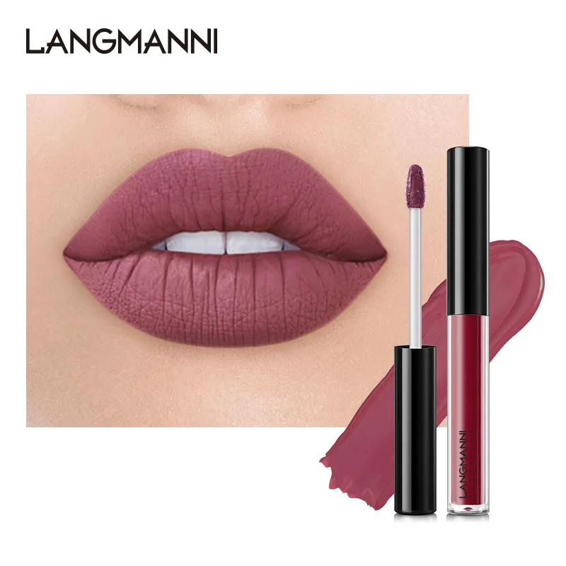 

4 Pcs Lip Glaze Velvet Matte Moisturizing Lipstick Waterproof Long Lasting Smooth Texture Not Stick Cup Full Color Lip Gloss