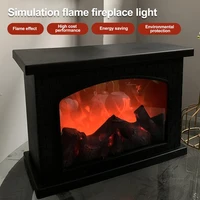 realistic retro fireplace led night light halloween decoration for home fake fireplace novelty light thanksgiving day decor