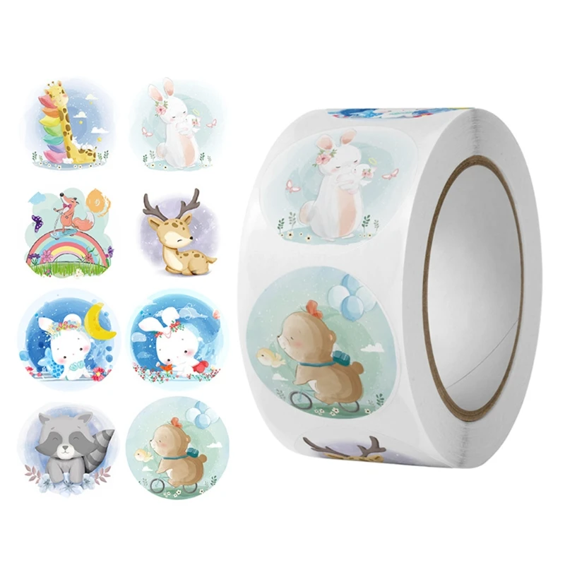 

Kawaii Animals Cartoon Name Stickers for Kid Sticker DIY Cute Diary Scrapbooking