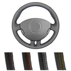 Индивидуальные DIY черный чехол рулевого колеса автомобиля для Renault Clio 3 2005-2013 Clio 3 RS 2005-2013 искусственная кожа руля