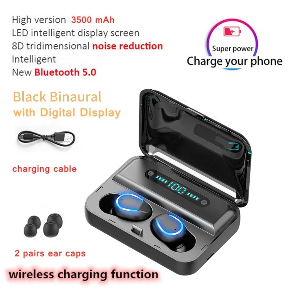 K9 PK S11 наушники 3500 мАч Внешний аккумулятор Bluetooth 5,0 Беспроводная TWS Спортивная гарнитура музыкальные наушники для iPhone iPad Xiaomi HUAWEI htc