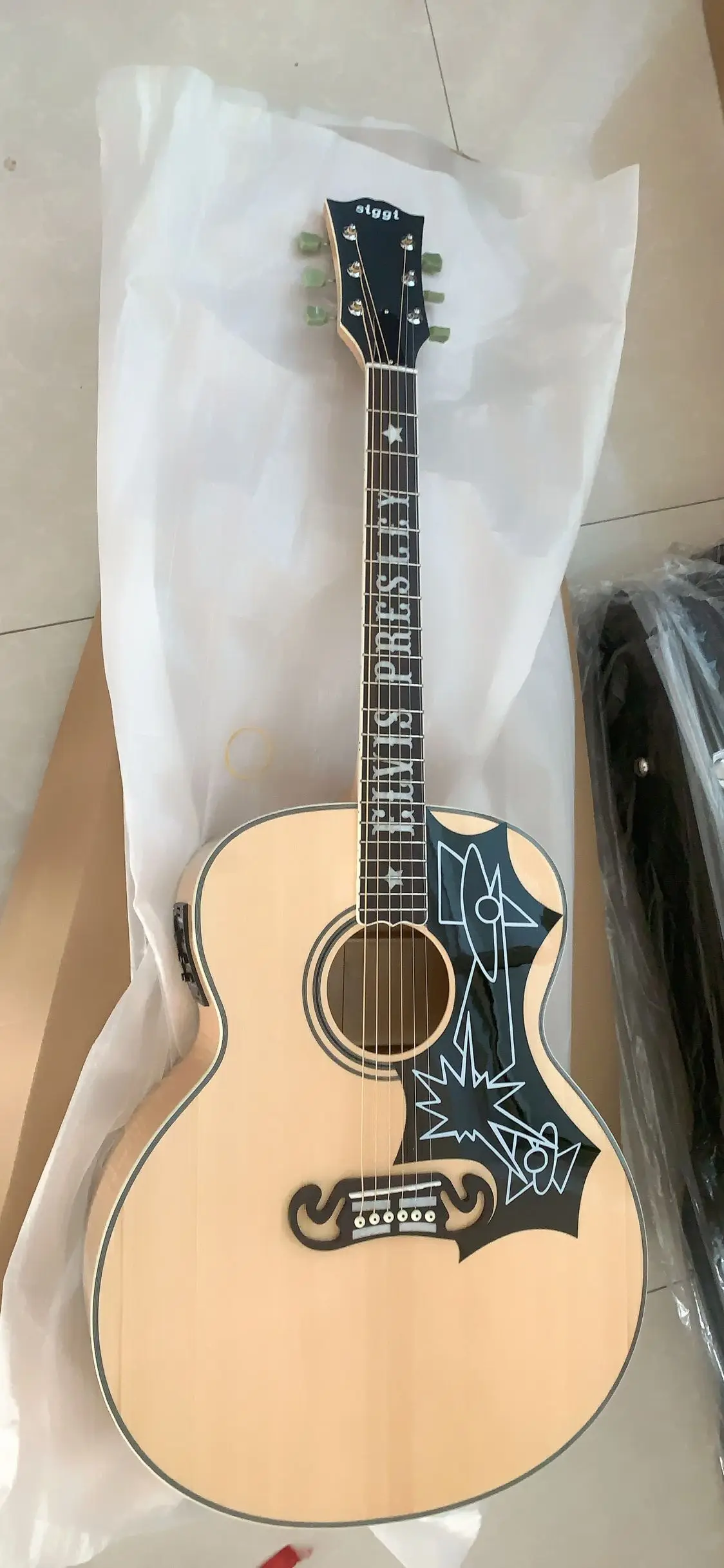 В наличии Китай Гитары Заводская Новый J200 естественный цвет акустической гитары