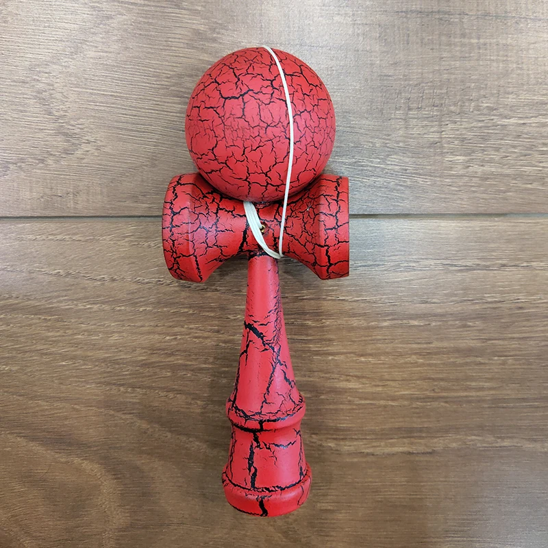 18 см трещины краски деревянный шар Kendama умелые жонглирование мяч игрушки японский традиционный Непоседа мяч дети взрослый досуг спорт подарок