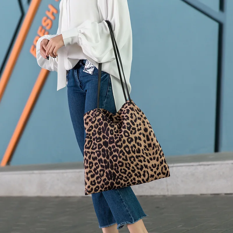 Новая женская сумка женские сумки леопардовая Повседневная Сумка тоут для