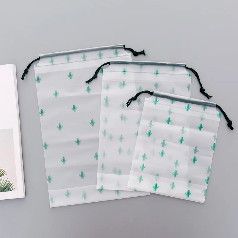 

Cactus Transparent Scrub Cosmetic Bag Travel Makeup Case Women Zipper Make Up Bath Organizer Storage Pouch Toiletry Wash Beauty