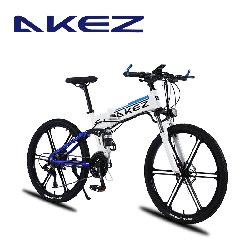 

26'' Folding 350W Electric Mountain Bike with Removable Li-Ion Battery 36V 10.4Ah Shimano 21 Speed Shifter Double Disc Brake