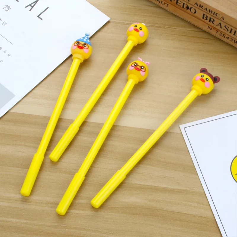 20 PCs Internet Red Chick Gel Pens Writing Tools Cute Cartoon Student Office Creative Signature Pen wholesale