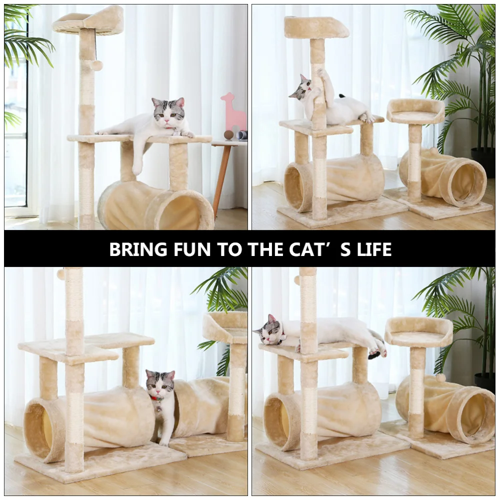 

1PC Cat Activity Tree Practical Cat Jumping Cat Scratch Board Pet Supplies