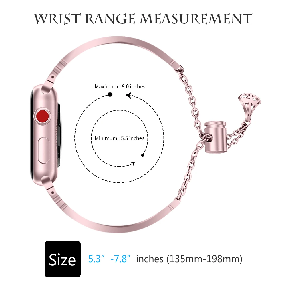 Ремешок для Apple Watch Женский из нержавеющей стали 38 мм 42 iWatch 6 SE 5 4 40 44 | Наручные часы