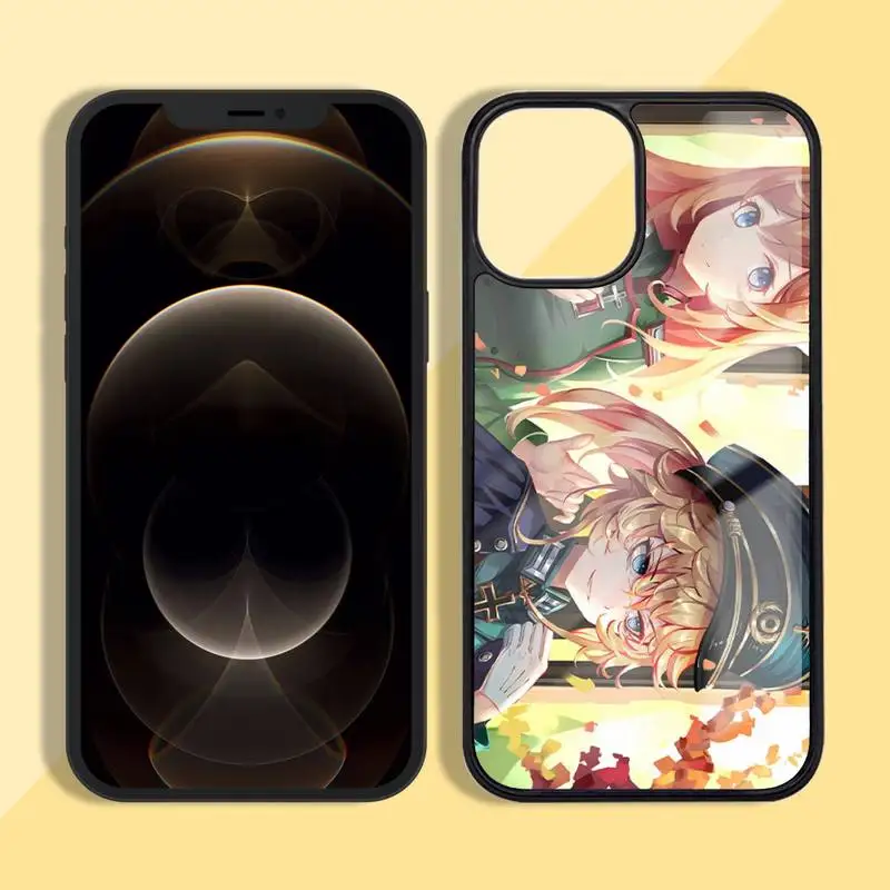 

Japan Anime youjo senk Phone Case Silicone TPU+PC For iPhone11 12 mini Pro MAX 7 8 Plus X XR XS Samsung S20 10 9 8 Plus ultra