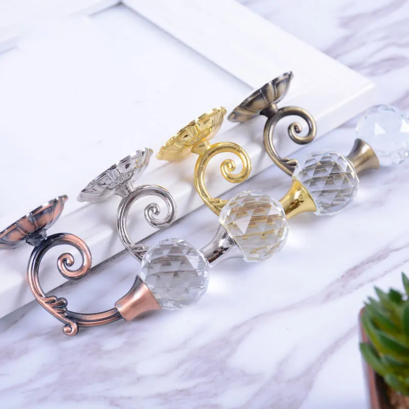 

Crystal Chrome Curtain Hanging Tie Back Hooks Curtain Holdback Buckles Clasp Clips Curtain Accessories Hook Holder Decor