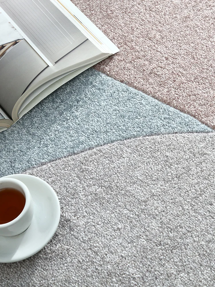 

Nordic Round Living Room Carpet Light Luxury Bedroom Rug Geometric Modern Coffee Table Floor Mat Concise Bedside Cushion