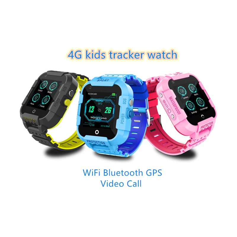 

4G Детские Смарт-часы GPS-трекер Видеозвонок GPS Wifi расположение SIM-карты Телефонные звонки Водонепроницаемые Детские Смарт-часы подарок DF39Z