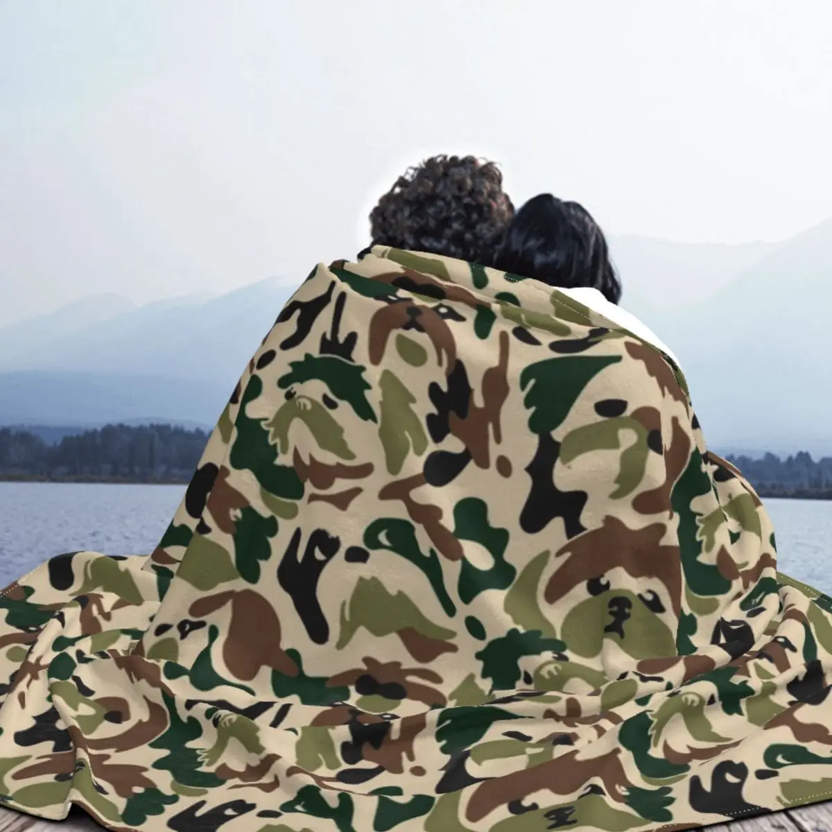 Тцу камуфляж одеяло из бархата с рисунком модная пропускающая воздух легкая