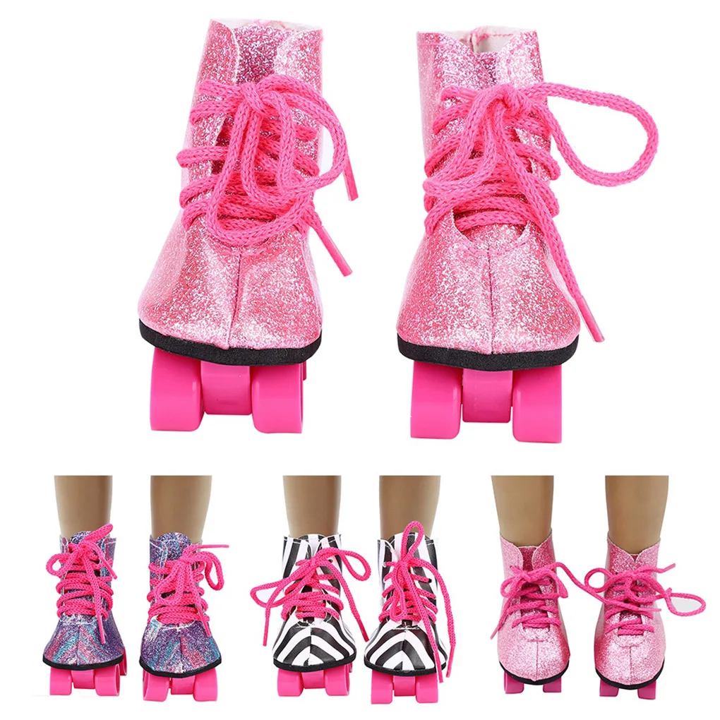 Роликовые коньки для кукол обувь катания на роликах 18 дюймов аксессуары одежды